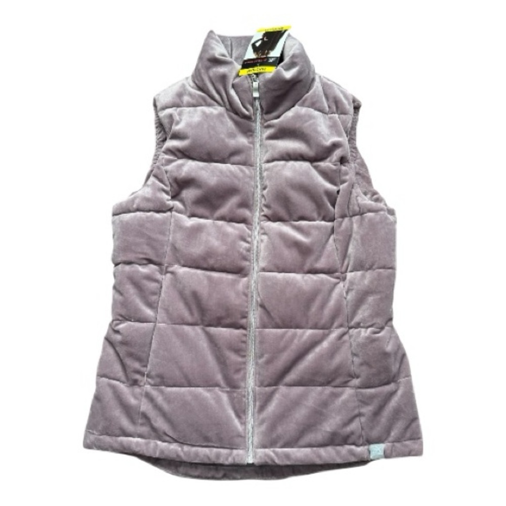 ZeroXposur Pink Ash Quilted Velour Puffer Vest NWT Women’s Medium Soft Mauve